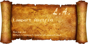 Lampert Asztrid névjegykártya
